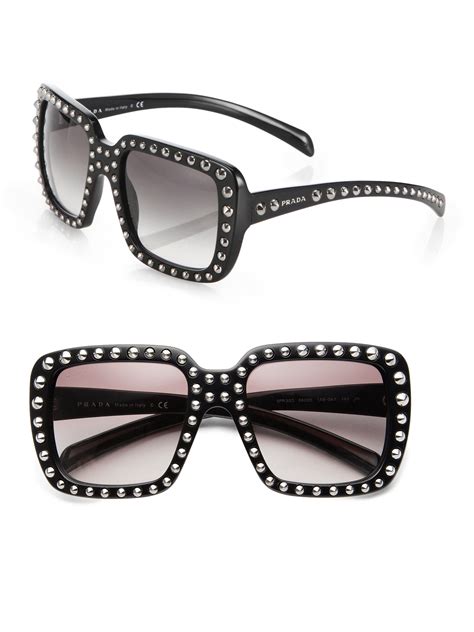 prada studded square sunglasses|original Prada sunglasses price.